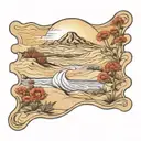 Dunes indian blanket flowers tattoo design idea