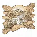 Dunes indian blanket flowers tattoo design idea