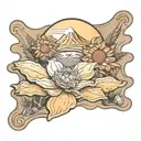 Dunes indian blanket flowers tattoo design idea