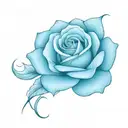 moonlight rose tattoo design idea
