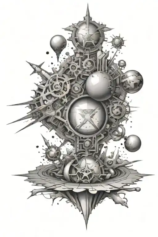 Big bang expansion tattoo design idea