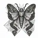 death moth tattoo design idea