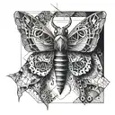 death moth tattoo design idea