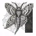 death moth tattoo design idea