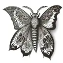 death moth tattoo design idea