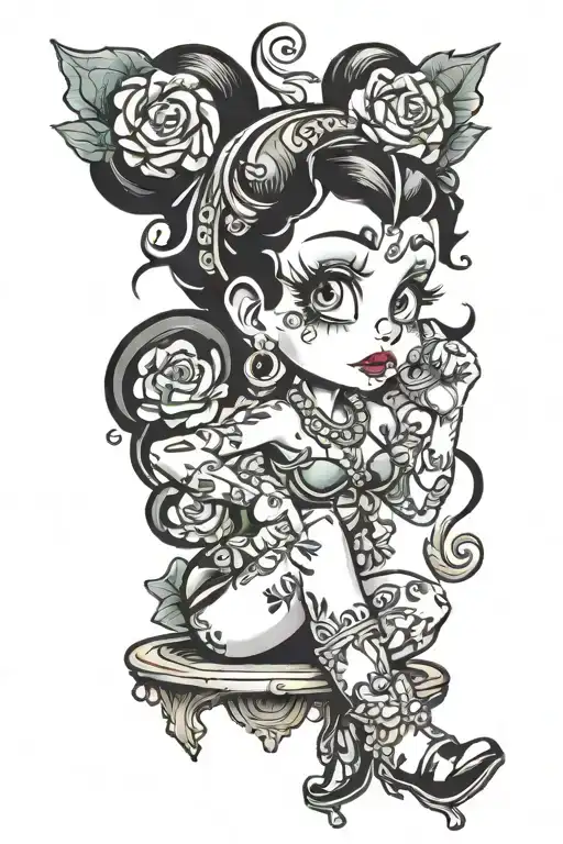 Betty Boop tattoo design idea