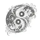 YIN YANG PAINT tattoo design idea