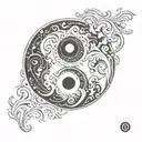 YIN YANG PAINT tattoo design idea