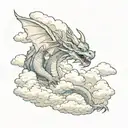 DRAGON IN THE CLOUDS tattoo design idea