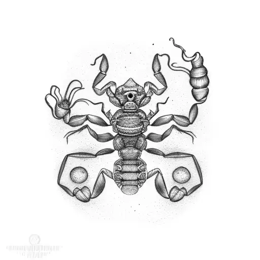 rubber hose scorpion tattoo design idea