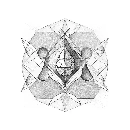 A tattoo design combining elements of physics and mathematics, such as equations and geometric shapes, with a subtle nod to Socrates' philosophy tattoo design idea