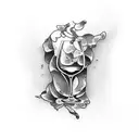 wine tattoo design idea