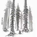 Redwood Forrest tattoo design idea