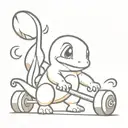 charmander lifting barbell tattoo design idea