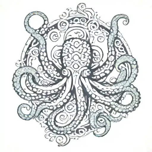 octopus mandala tattoo design idea
