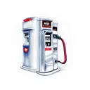 gas pump, high octane, flames, vintage tattoo design idea