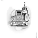 gas pump, high octane, flames  tattoo design idea