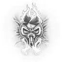 gas pump, high octane, flames, vintage tattoo design idea
