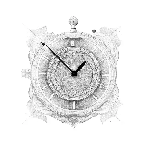 A clock with birtdate of my children tattoo design idea