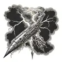 lightning  and knowledge  tattoo design idea