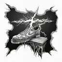 lightning  and knowledge  tattoo design idea