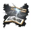 lightning  and knowledge  tattoo design idea