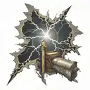 lightning  and knowledge  tattoo design idea