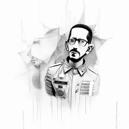soldier from Linkin park hybrid theory album  tattoo design idea