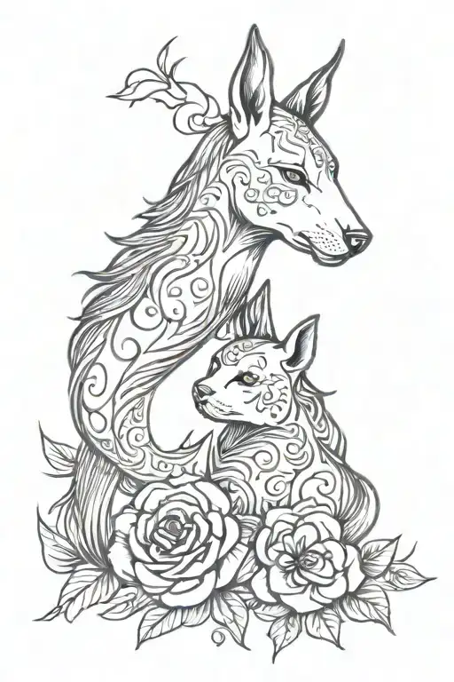 couple tattoo and love and loyalty tattoo design idea