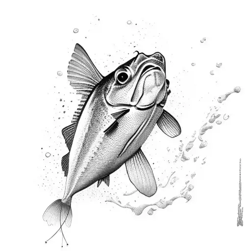 fly fishing  tattoo design idea