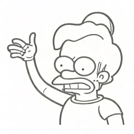 LJ in the style of the Simpsons tattoo design idea