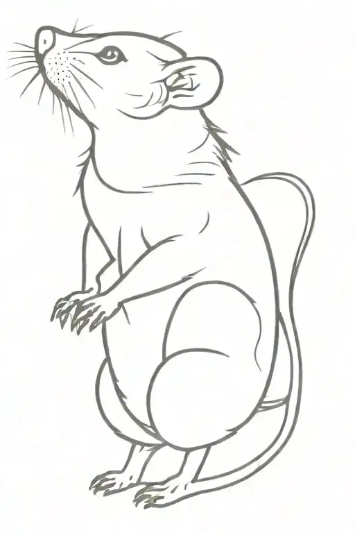 rat tattoo design idea