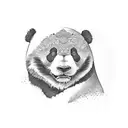 panda dibujando tattoo design idea