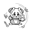 panda baby tattoo design idea