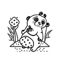 panda baby tattoo design idea