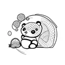 panda baby tattoo design idea