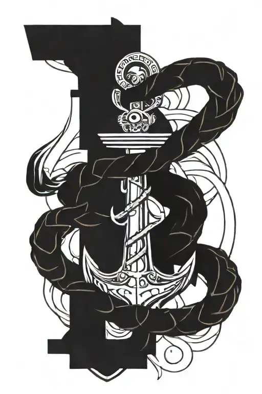 dutch navy anchor tattoo design idea