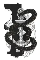 dutch navy anchor tattoo design idea