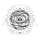 Atom, Galaxy, Solar system tattoo design idea