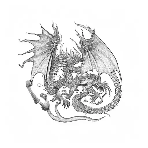 mexican dragon, aztec warrior girl tattoo design idea