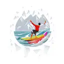 surfing, camping, life, car, engine tattoo design idea