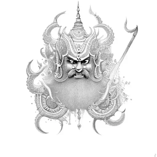 ravana tattoo design idea