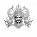 ravana tattoo design idea