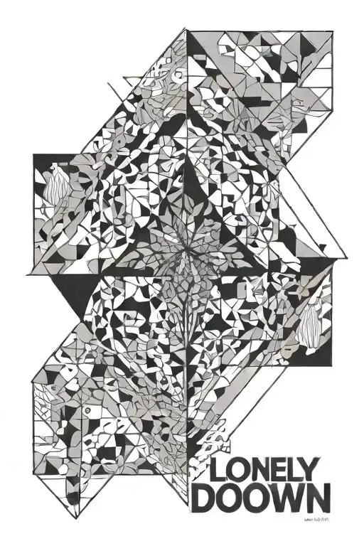 Geometric with lyrics of Lonely day System Of A Down Band tattoo design idea