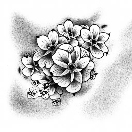 Forget Me Not Flowers Tattoo Idea