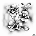 Forget Me not flowers tattoo design idea