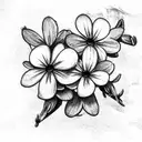 Forget Me not flowers tattoo design idea