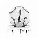 A BASEBALL SON AND FATHER tattoo design idea