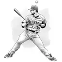 A BASEBALL SON AND FATHER tattoo design idea