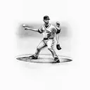 A BASEBALL SON AND FATHER tattoo design idea